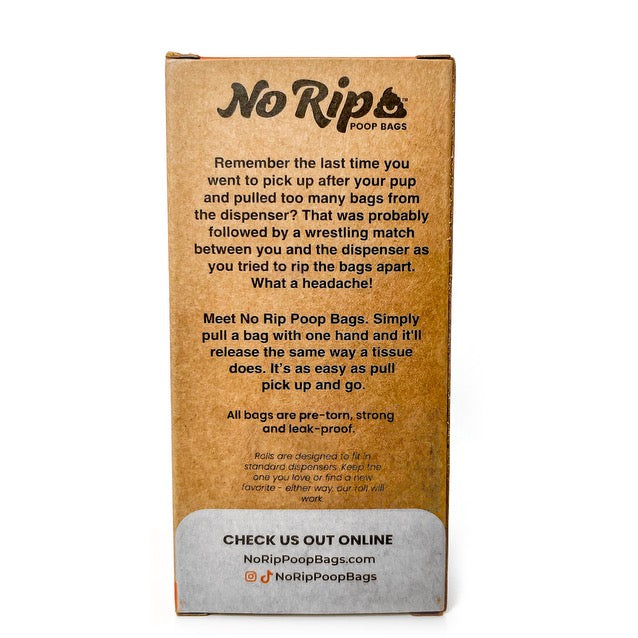 Poop Rip No Rip Poop Bags • 8 Rolls Count, 120 Bags